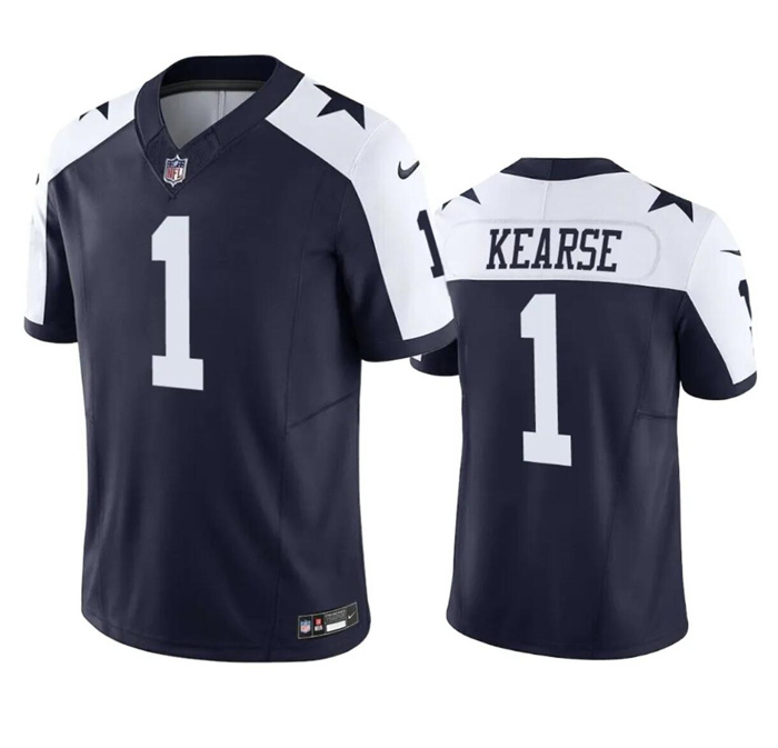 Men's Dallas Cowboys #1 Jayron Kearse Navy/White 2023 F.U.S.E. Vapor Limited Stitched Football Jersey