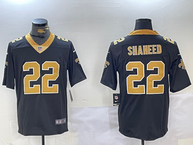 Men's New Orleans Saints #22 Rashid Shaheed Black Vapor Limited Stitched Football Jersey Men's New Orleans Saints #22 Rashid Shaheed Black Vapor Limited Stitched Football Jersey
