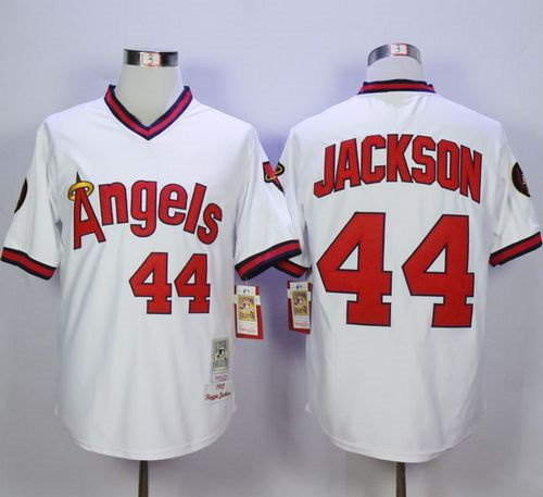 Men's Los Angeles Angels Active Player Custom Stitched White Mitchell and Ness Cool Base Baseball Jersey