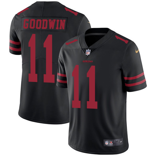 Men's San Francisco 49ers #11 Brandon Aiyuk Black Vapor Stitched Football Jersey