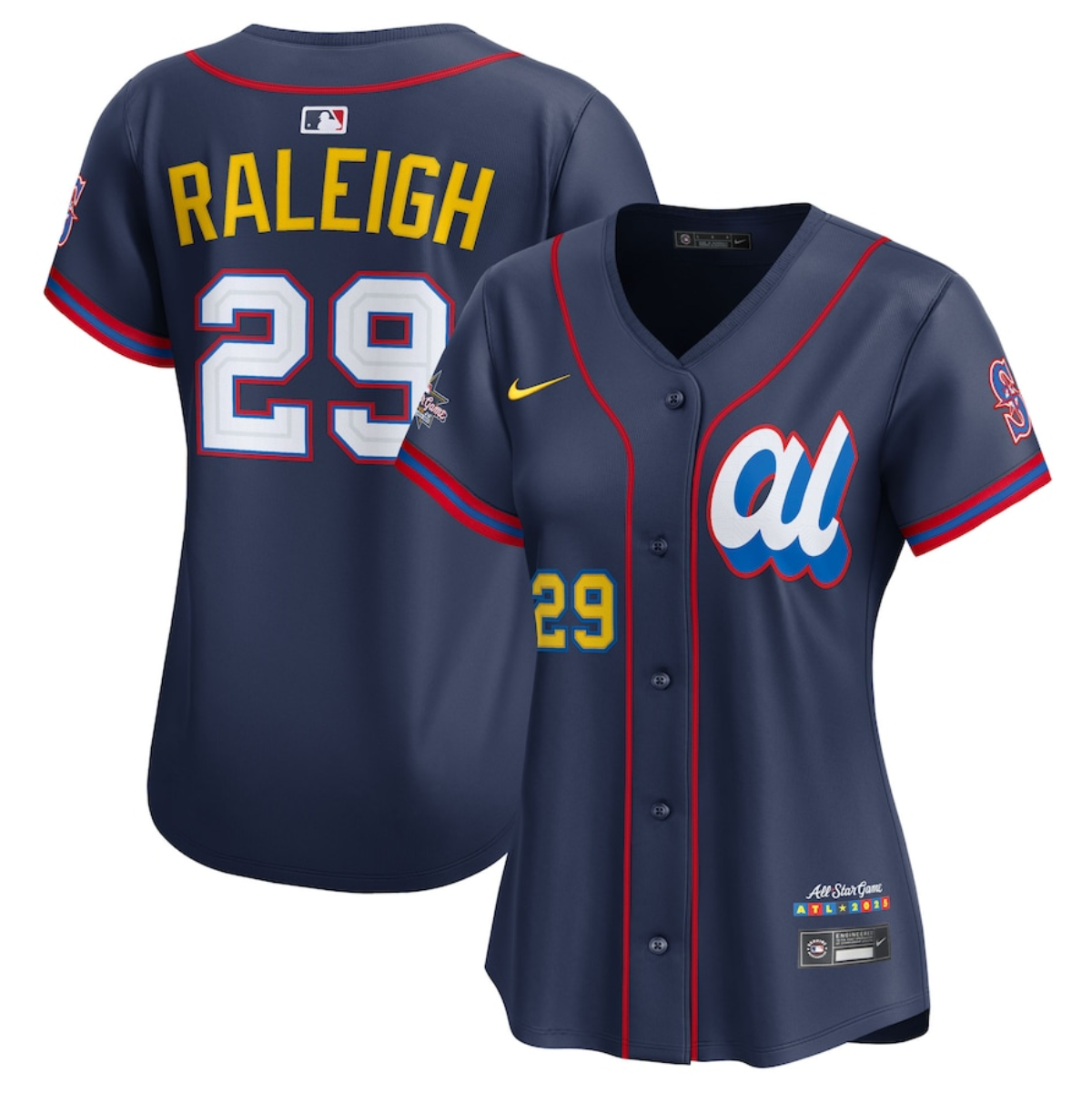 Women's American League #29 Cal Raleigh Navy 2025 All-Star Edition Limited Stitched Baseball Jersey(Run Small) Women's American League #29 Cal Raleigh Navy 2025 All-Star Edition Limited Stitched Baseball Jersey(Run Small)