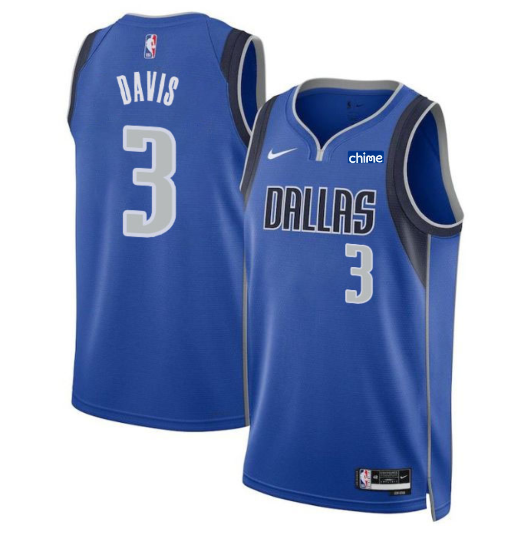 Men's Dallas Mavericks #3 Anthony Davis Blue 2025 Icon Edition Stitched Basketball Jersey Men's Dallas Mavericks #3 Anthony Davis Blue 2025 Icon Edition Stitched Basketball Jersey