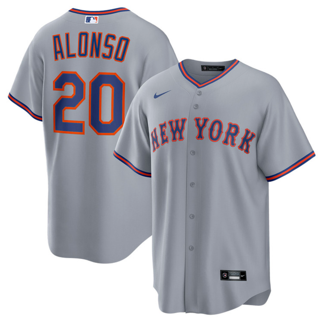 Men's New York Mets #20 Pete Alonso Grey 2025 Limited Stitched Baseball Jersey Men's New York Mets #20 Pete Alonso Grey 2025 Limited Stitched Baseball Jersey