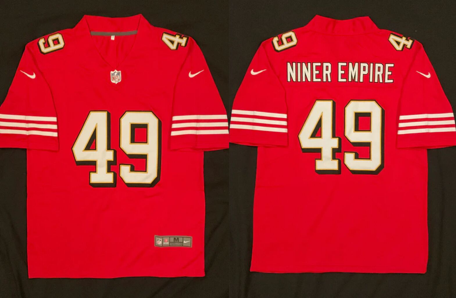Men's San Francisco 49ers NINER EMPIRE Throwback Stitched Jersey