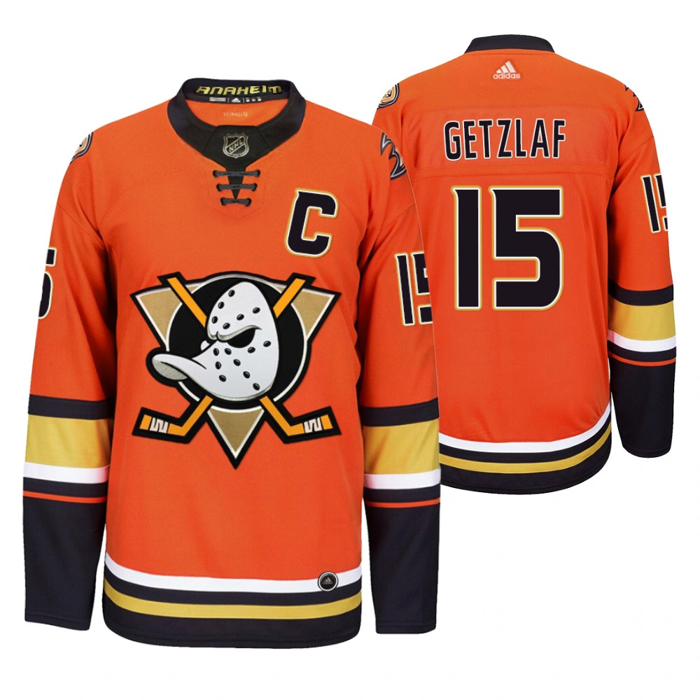 Anaheim Ducks #15 Ryan Getzlaf Men's 2019-20 Third Orange Alternate Stitched NHL Jersey Anaheim Ducks #15 Ryan Getzlaf Men's 2019-20 Third Orange Alternate Stitched NHL Jersey