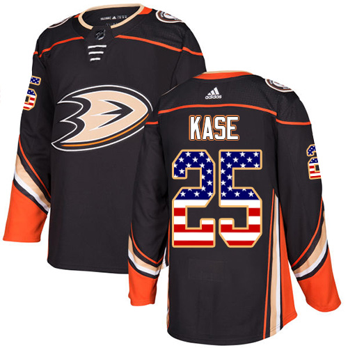 Adidas Ducks #25 Ondrej Kase Black Home Authentic USA Flag Stitched NHL Jersey Adidas Ducks #25 Ondrej Kase Black Home Authentic USA Flag Stitched NHL Jersey