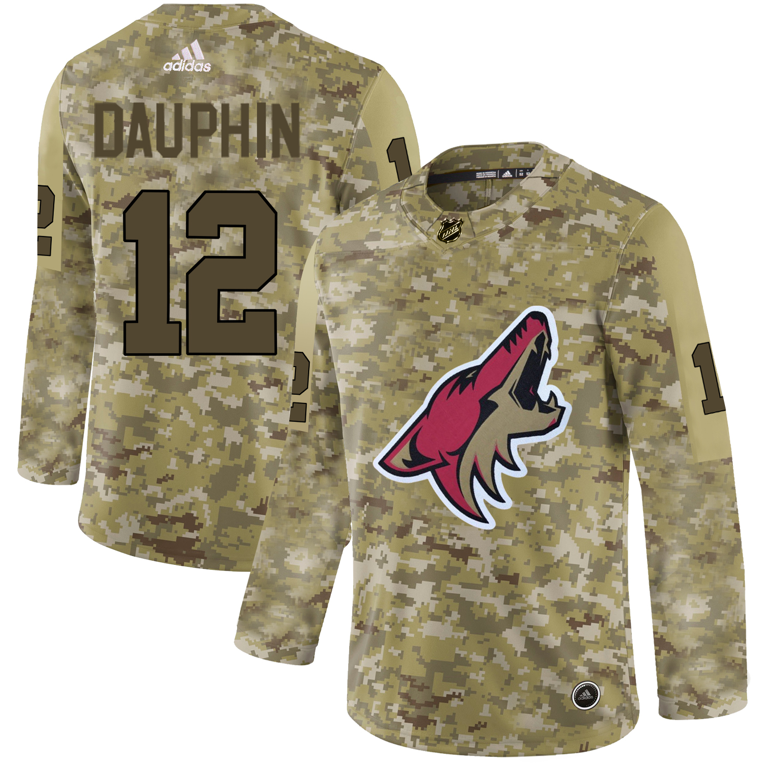 Adidas Coyotes #12 Laurent Dauphin Camo Authentic Stitched NHL Jersey Adidas Coyotes #12 Laurent Dauphin Camo Authentic Stitched NHL Jersey