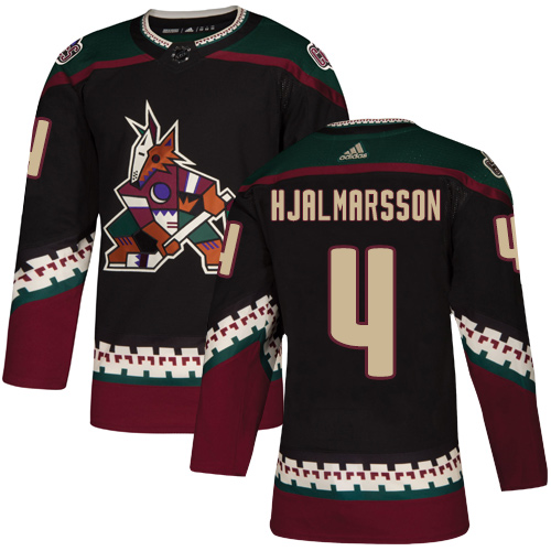 Adidas Coyotes #4 Niklas Hjalmarsson Black Alternate Authentic Stitched NHL Jersey Adidas Coyotes #4 Niklas Hjalmarsson Black Alternate Authentic Stitched NHL Jersey