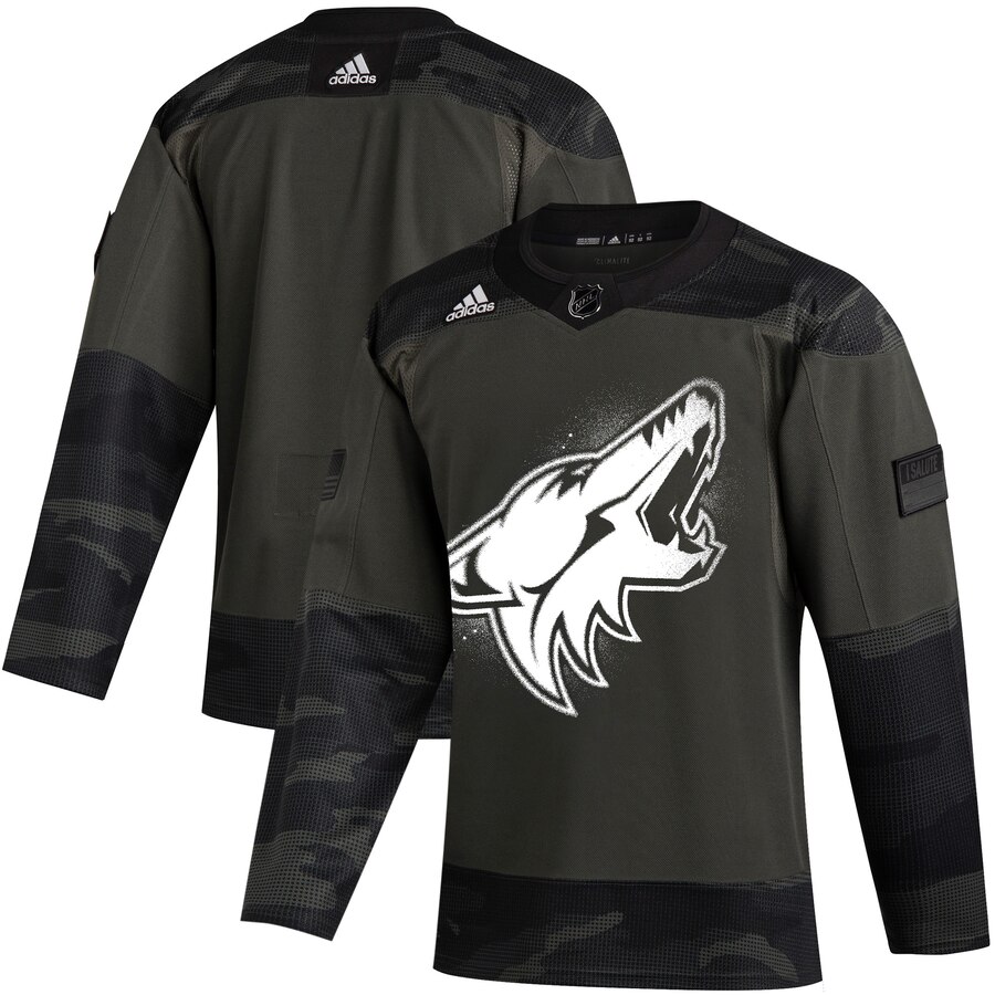 Arizona Coyotes Adidas 2019 Veterans Day Authentic Practice NHL Jersey Camo Arizona Coyotes Adidas 2019 Veterans Day Authentic Practice NHL Jersey Camo