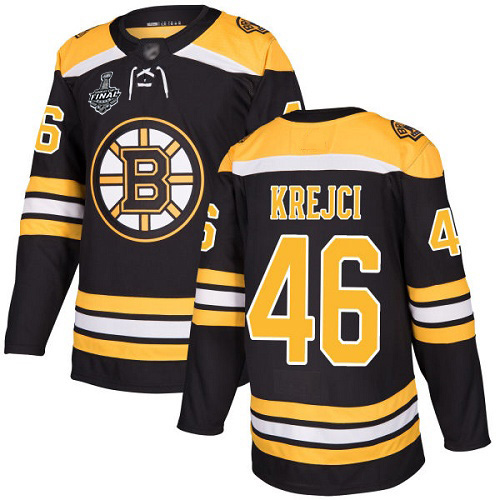 Adidas Bruins #46 David Krejci Black Home Authentic Stanley Cup Final Bound Stitched NHL Jersey Adidas Bruins #46 David Krejci Black Home Authentic Stanley Cup Final Bound Stitched NHL Jersey
