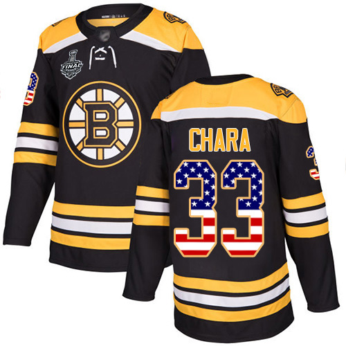 Adidas Bruins #33 Zdeno Chara Black Home Authentic USA Flag Stanley Cup Final Bound Stitched NHL Jersey Adidas Bruins #33 Zdeno Chara Black Home Authentic USA Flag Stanley Cup Final Bound Stitched NHL Jersey