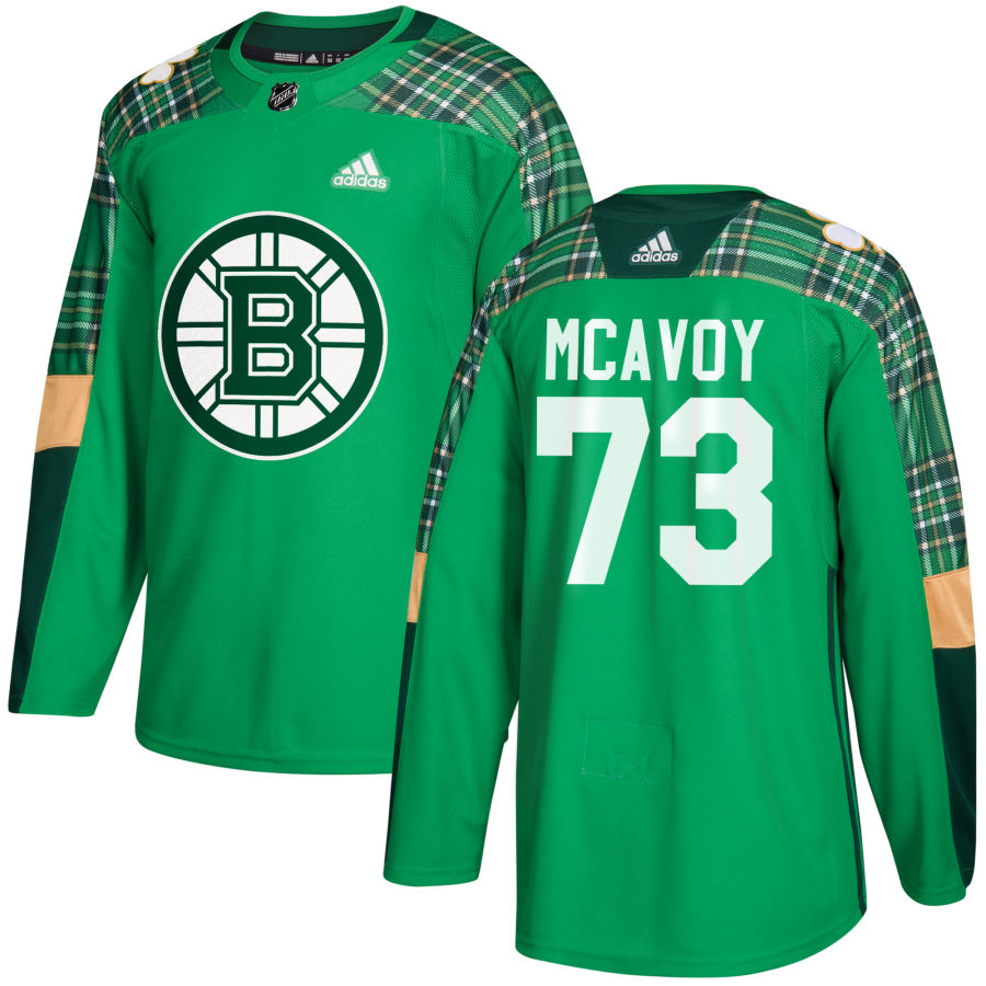 Adidas Bruins #73 Charlie McAvoy adidas Green St. Patrick's Day Authentic Practice Stitched NHL Jersey Adidas Bruins #73 Charlie McAvoy adidas Green St. Patrick's Day Authentic Practice Stitched NHL Jersey