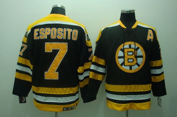 Bruins #7 Phil Esposito Stitched Black CCM Throwback NHL Jersey Bruins #7 Phil Esposito Stitched Black CCM Throwback NHL Jersey