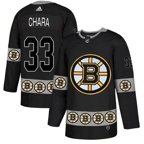 Adidas Bruins #33 Zdeno Chara Black Authentic Team Logo Fashion Stitched NHL Jersey