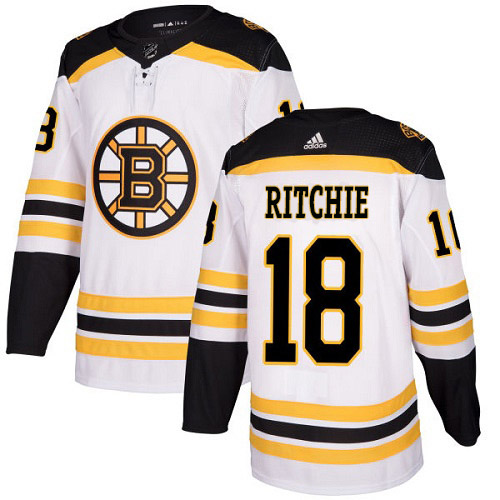 Adidas Bruins #18 Brett Ritchie White Road Authentic Stitched NHL Jersey Adidas Bruins #18 Brett Ritchie White Road Authentic Stitched NHL Jersey