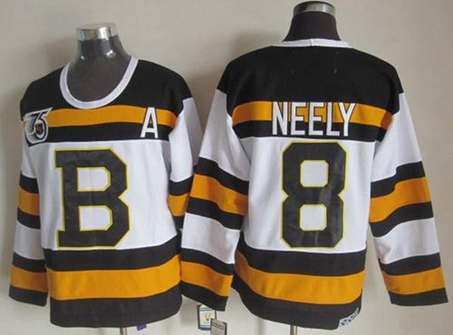 Bruins #8 Cam Neely White CCM Throwback 75TH Stitched NHL Jersey Bruins #8 Cam Neely White CCM Throwback 75TH Stitched NHL Jersey