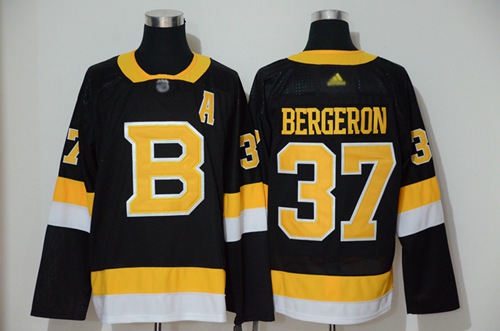 Adidas Bruins #37 Patrice Bergeron Black 2019-20 Authentic Third Stitched NHL Jersey Adidas Bruins #37 Patrice Bergeron Black 2019-20 Authentic Third Stitched NHL Jersey