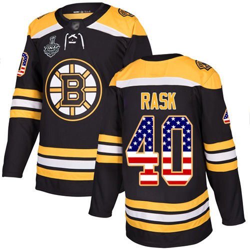 Adidas Bruins #40 Tuukka Rask Black Home Authentic USA Flag Stanley Cup Final Bound Stitched NHL Jersey Adidas Bruins #40 Tuukka Rask Black Home Authentic USA Flag Stanley Cup Final Bound Stitched NHL Jersey