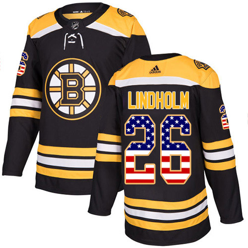 Adidas Bruins #26 Par Lindholm Black Home Authentic USA Flag Stitched NHL Jersey Adidas Bruins #26 Par Lindholm Black Home Authentic USA Flag Stitched NHL Jersey