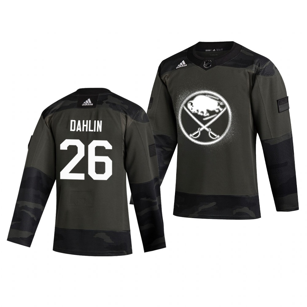 Buffalo Sabres #26 Rasmus Dahlin Adidas 2019 Veterans Day Men's Authentic Practice NHL Jersey Camo