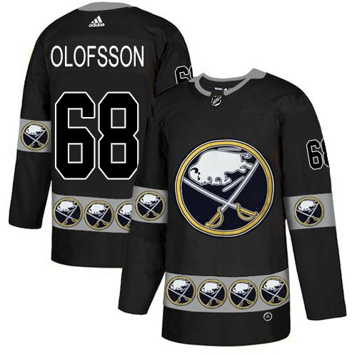 Adidas Sabres #68 Victor Olofsson Black Authentic Team Logo Fashion Stitched NHL Jersey