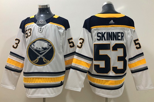 Adidas Sabres #53 Jeff Skinner White Road Authentic Stitched NHL Jersey