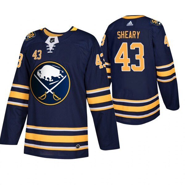 Buffalo Sabres #43 Conor Sheary Men's Navy 50th Anniversary Home Authentic Jersey
