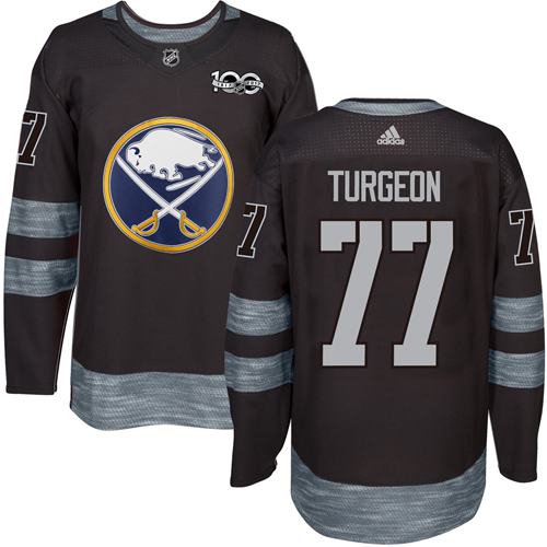Adidas Sabres #77 Pierre Turgeon Black 1917-2017 100th Anniversary Stitched NHL Jersey Adidas Sabres #77 Pierre Turgeon Black 1917-2017 100th Anniversary Stitched NHL Jersey