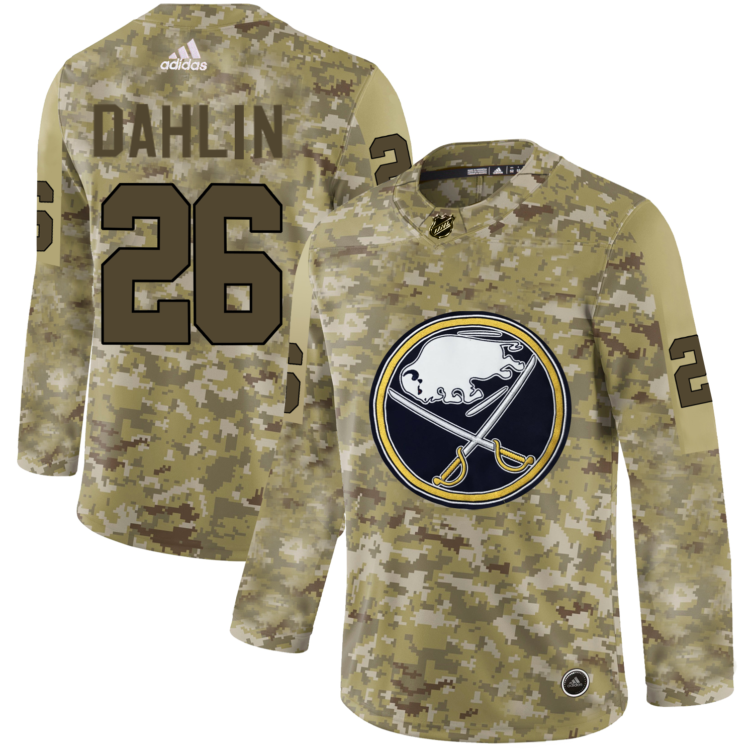 Adidas Sabres #26 Rasmus Dahlin Camo Authentic Stitched NHL Jersey