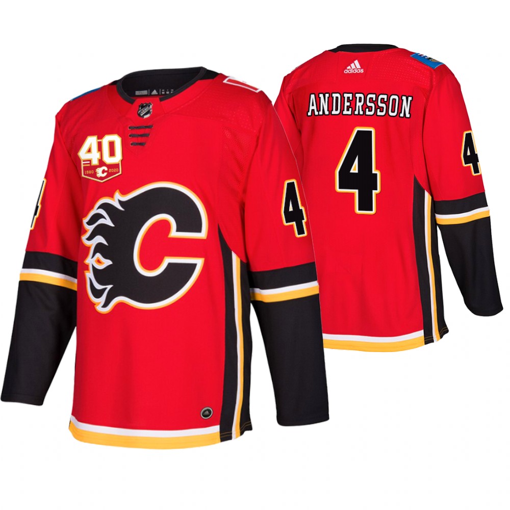 Adidas Calgary Flames #4 Rasmus Andersson 40th Anniversary Third 2019-20 NHL Jersey