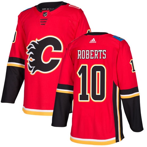 Adidas Flames #10 Gary Roberts Red Home Authentic Stitched NHL Jersey Adidas Flames #10 Gary Roberts Red Home Authentic Stitched NHL Jersey