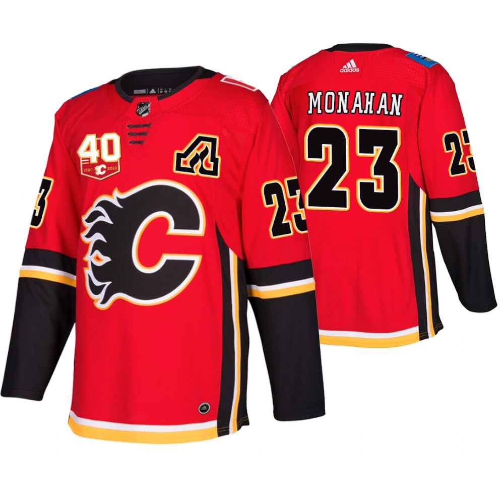 Adidas Calgary Flames #23 Sean Monahan 40th Anniversary Third 2019-20 NHL Jersey