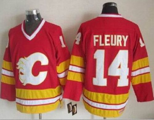 Flames #14 Theoren Fleury Red CCM Throwback Stitched NHL Jersey Flames #14 Theoren Fleury Red CCM Throwback Stitched NHL Jersey