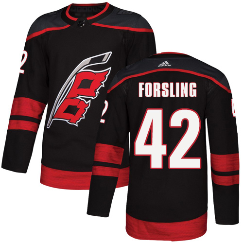 Adidas Hurricanes #42 Gustav Forsling Black Alternate Authentic Stitched NHL Jersey Adidas Hurricanes #42 Gustav Forsling Black Alternate Authentic Stitched NHL Jersey