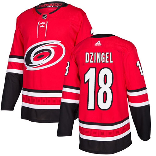 Adidas Hurricanes #18 Ryan Dzingel Red Home Authentic Stitched NHL Jersey