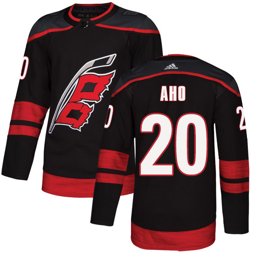 Adidas Hurricanes #20 Sebastian Aho Black Alternate Authentic Stitched NHL Jersey