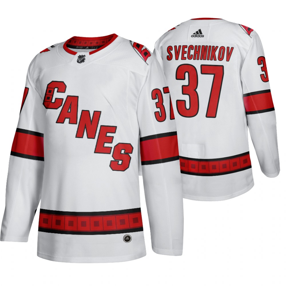 Carolina Hurricanes #37 Andrei Svechnikov Men's 2019-20 Away Authentic Player White Stitched NHL Jersey Carolina Hurricanes #37 Andrei Svechnikov Men's 2019-20 Away Authentic Player White Stitched NHL Jersey