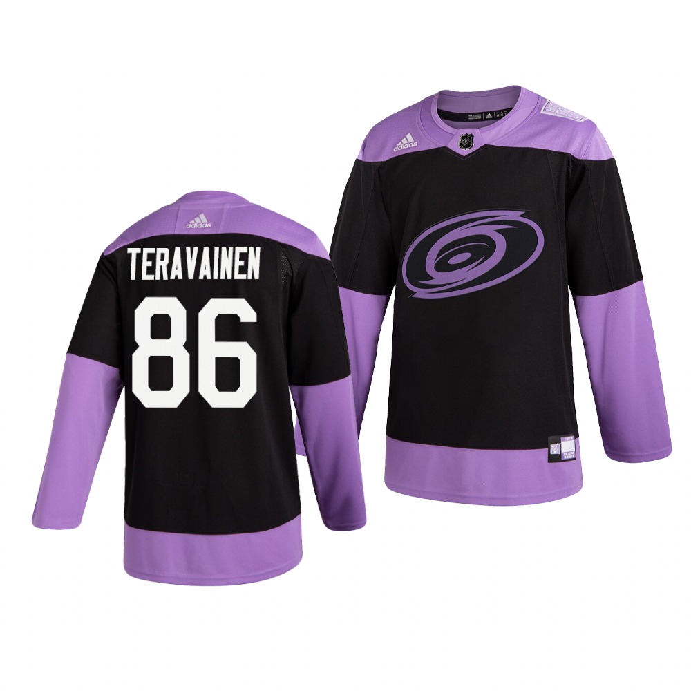 Carolina Hurricanes #86 Teuvo Teravainen Adidas Men's Hockey Fights Cancer Practice NHL Jersey Black Carolina Hurricanes #86 Teuvo Teravainen Adidas Men's Hockey Fights Cancer Practice NHL Jersey Black