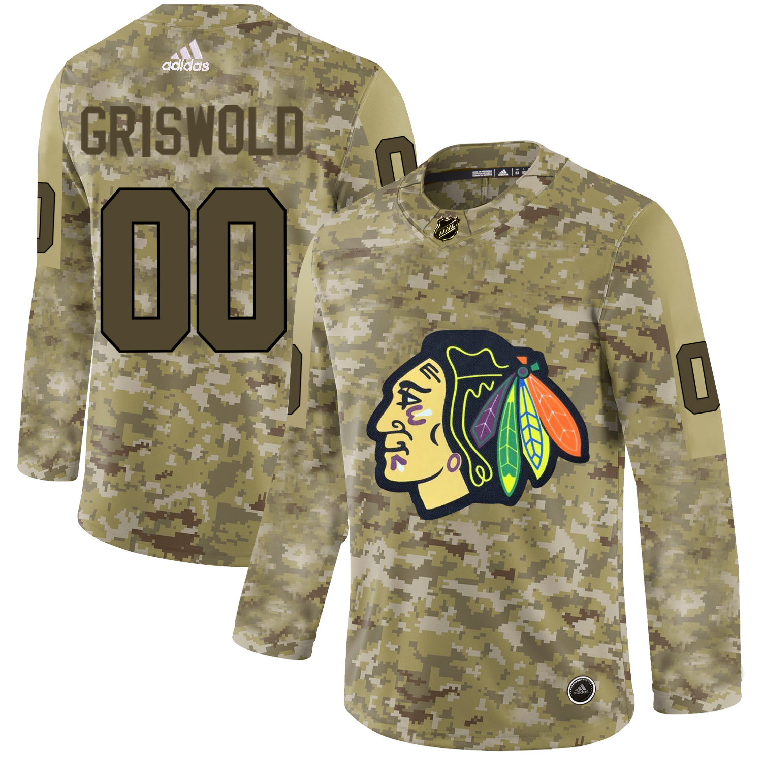 Adidas Blackhawks #00 Clark Griswold Camo Authentic Stitched NHL Jersey Adidas Blackhawks #00 Clark Griswold Camo Authentic Stitched NHL Jersey
