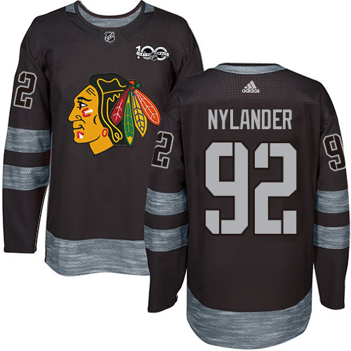 Adidas Blackhawks #92 Alexander Nylander Black 1917-2017 100th Anniversary Stitched NHL Jersey Adidas Blackhawks #92 Alexander Nylander Black 1917-2017 100th Anniversary Stitched NHL Jersey