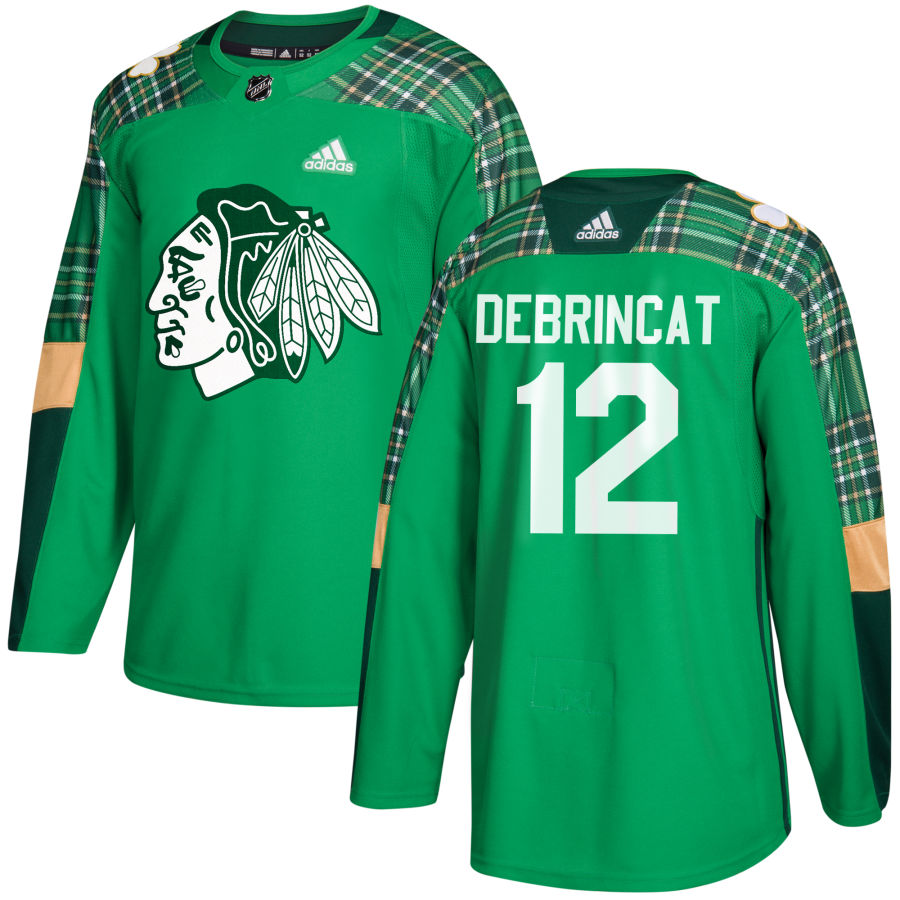 Adidas Blackhawks #12 Alex DeBrincat adidas Green St. Patrick's Day Authentic Practice Stitched NHL Jersey Adidas Blackhawks #12 Alex DeBrincat adidas Green St. Patrick's Day Authentic Practice Stitched NHL Jersey