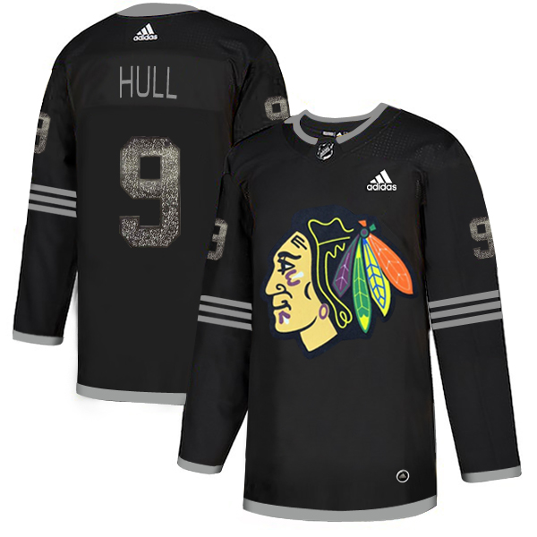 Adidas Blackhawks #9 Bobby Hull Black Authentic Classic Stitched NHL Jersey Adidas Blackhawks #9 Bobby Hull Black Authentic Classic Stitched NHL Jersey