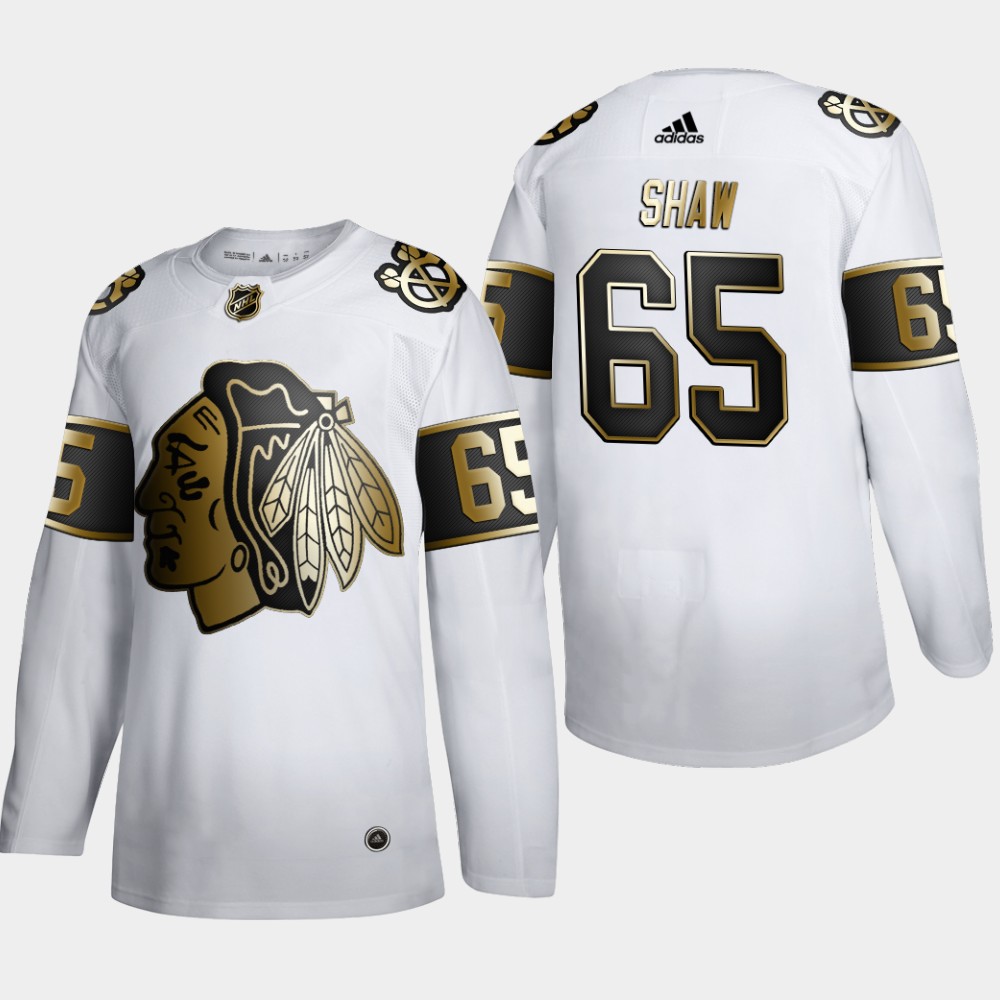 Chicago Blackhawks #65 Andrew Shaw Men's Adidas White Golden Edition Limited Stitched NHL Jersey Chicago Blackhawks #65 Andrew Shaw Men's Adidas White Golden Edition Limited Stitched NHL Jersey