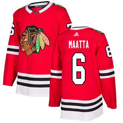 Adidas Blackhawks #6 Olli Maatta Red Home Authentic Stitched NHL Jersey Adidas Blackhawks #6 Olli Maatta Red Home Authentic Stitched NHL Jersey