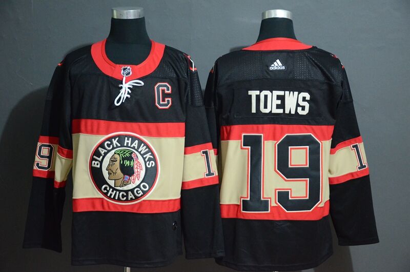 Adidas Blackhawks #19 Jonathan Toews Men's Black Classic Retro Stitched NHL Jersey Adidas Blackhawks #19 Jonathan Toews Men's Black Classic Retro Stitched NHL Jersey