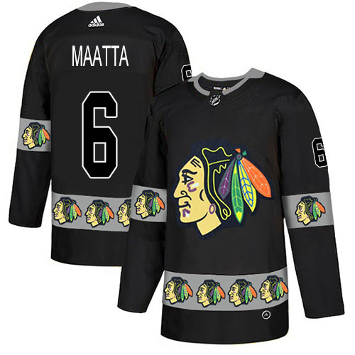 Adidas Blackhawks #6 Olli Maatta Black Authentic Team Logo Fashion Stitched NHL Jersey Adidas Blackhawks #6 Olli Maatta Black Authentic Team Logo Fashion Stitched NHL Jersey