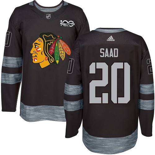 Adidas Blackhawks #20 Brandon Saad Black 1917-2017 100th Anniversary Stitched NHL Jersey Adidas Blackhawks #20 Brandon Saad Black 1917-2017 100th Anniversary Stitched NHL Jersey