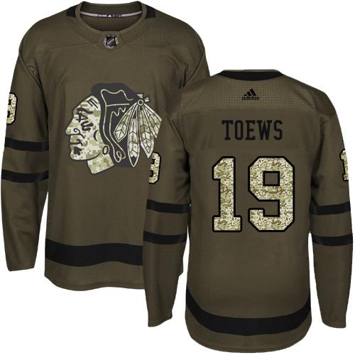 Adidas Blackhawks #19 Jonathan Toews Green Salute to Service Stitched NHL Jersey Adidas Blackhawks #19 Jonathan Toews Green Salute to Service Stitched NHL Jersey
