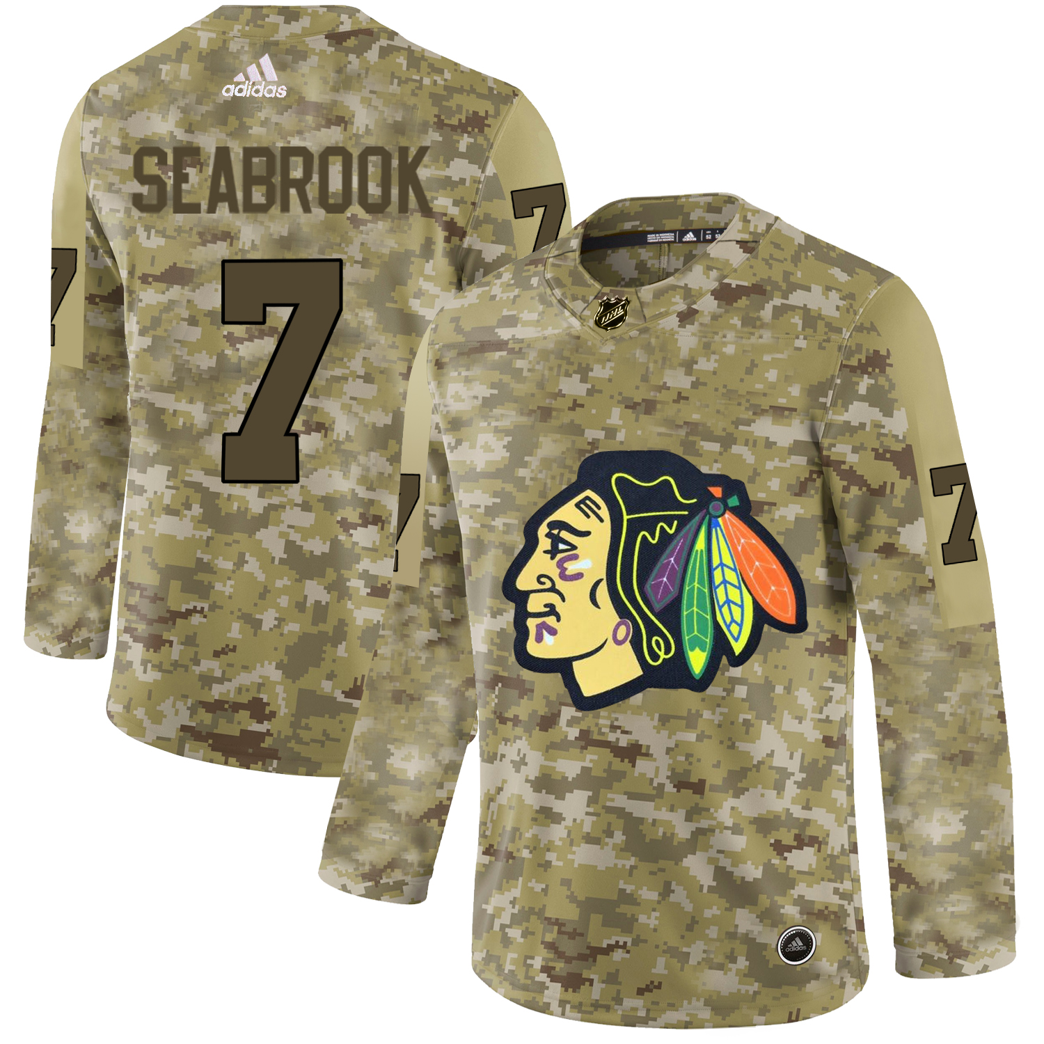 Adidas Blackhawks #7 Brent Seabrook Camo Authentic Stitched NHL Jersey Adidas Blackhawks #7 Brent Seabrook Camo Authentic Stitched NHL Jersey