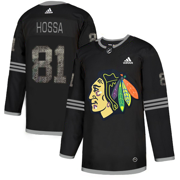 Adidas Blackhawks #81 Marian Hossa Black Authentic Classic Stitched NHL Jersey